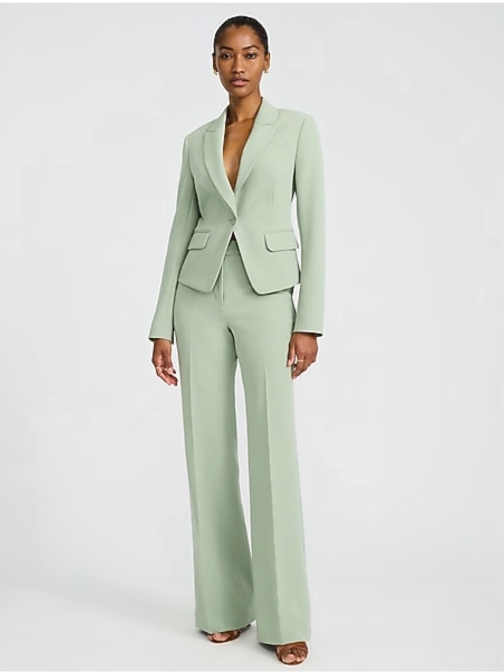NWT Express Editor Signature Stretch High Waisted Flare Trouser - Picture 5 of 5